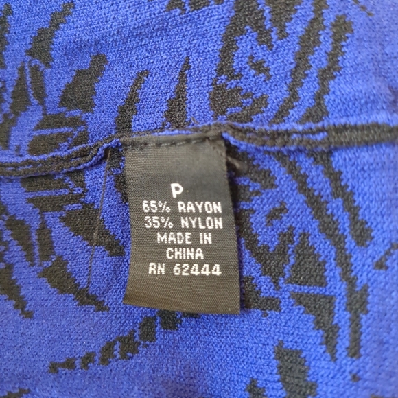 Nicole Miller Artelier graphic above knee dress ,blueish purple/ black, size P - Picture 10 of 10